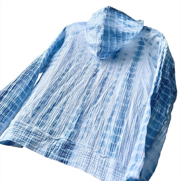 Tie Dye Crinkle Cotton Gauze Shirt - Picture 3 of 8